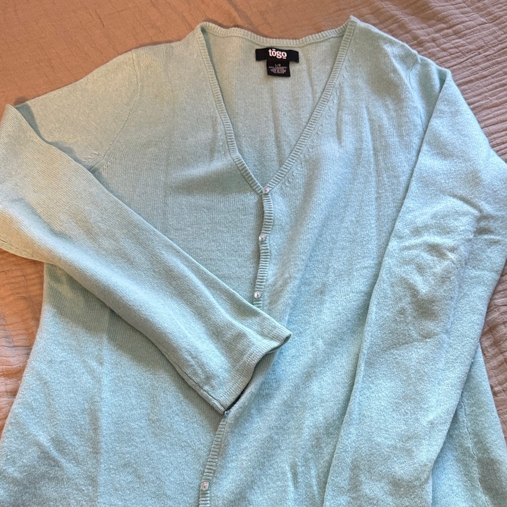 Women's Light Blue Cashmere  Sweater